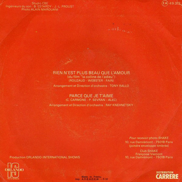 Shake - Rien N'est Plus Beau Que L'amour | Orlando International Shows (49.312) - 2