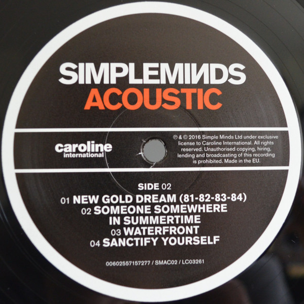 Simple Minds - Acoustic 2 x LP | Caroline International (SMAC02) - 4 Simple Minds - Acoustic 2 x LP | Caroline International (SMAC02) - 4