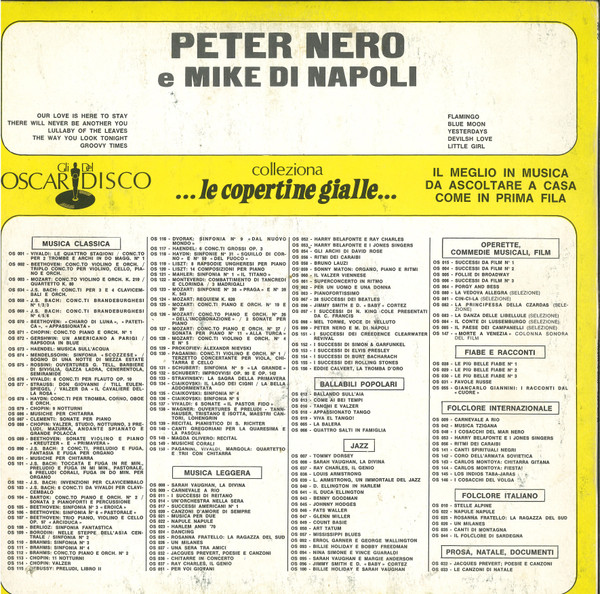 Peter Nero , Mike Di Napoli - Peter Nero E Mike Di Napoli | Gli Oscar Del Disco (OS 099) - 2 Peter Nero , Mike Di Napoli - Peter Nero E Mike Di Napoli | Gli Oscar Del Disco (OS 099) - 2