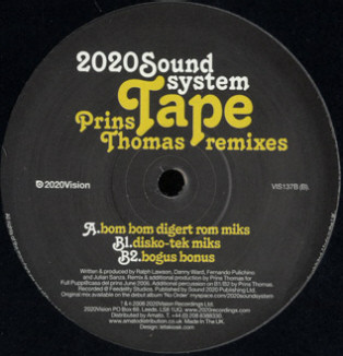 2020 Soundsystem - Tape (Prins Thomas Remixes) | 20:20 Vision (VIS137B)