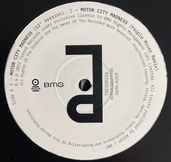 Waajeed - Motor City Madness (Remixes) | Tresor (TRESOR334) - 3