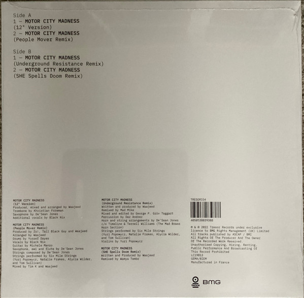 Waajeed - Motor City Madness (Remixes) | Tresor (TRESOR334) - 2