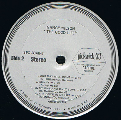 Nancy Wilson - The Good Life | Pickwick/33 Records (SPC 3348) - 4 Nancy Wilson - The Good Life | Pickwick/33 Records (SPC 3348) - 4