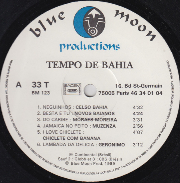 Various - Tempo De Bahia | Blue Moon Productions (BM 123) - 3
