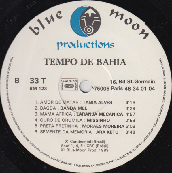 Various - Tempo De Bahia | Blue Moon Productions (BM 123) - 4