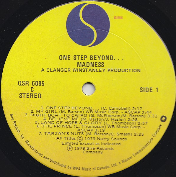 Madness - One Step Beyond... | Sire (QSR-6085) - 3