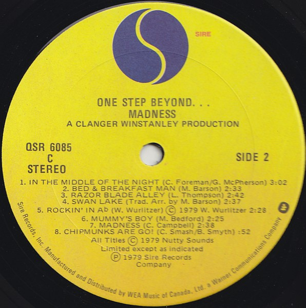 Madness - One Step Beyond... | Sire (QSR-6085) - 4
