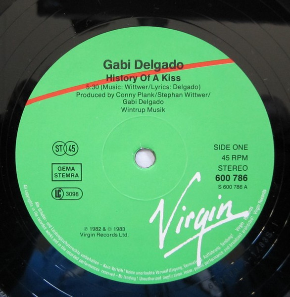 Gabi Delgado - History Of A Kiss (Long Version) / Sex Goddess (Club Mix) | Virgin (600 786) - 3