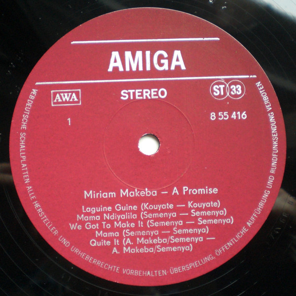 Miriam Makeba - A Promise | AMIGA (8 55 416) - 3 Miriam Makeba - A Promise | AMIGA (8 55 416) - 3