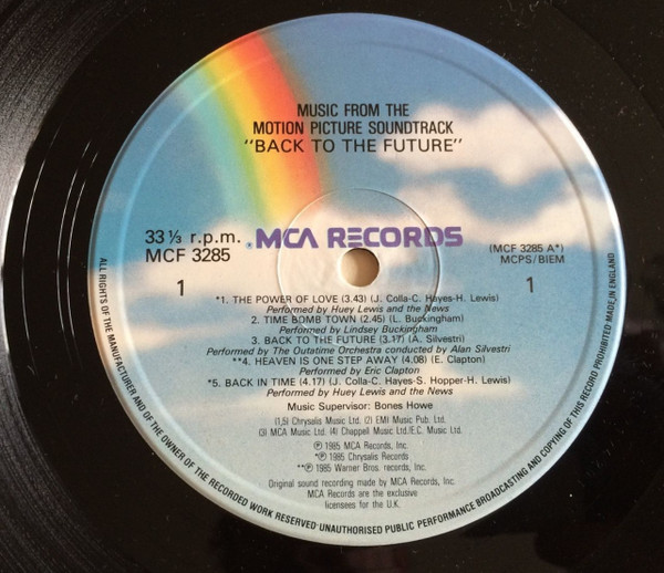 Various - Back To The Future - Music From The Motion Picture Soundtrack | MCA Records (MCF 3285) - 2