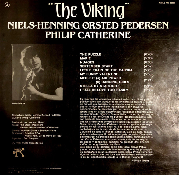 Niels-Henning Ørsted Pedersen , Philip Catherine - The Viking | Pablo Records (PPL-52005) - 2 Niels-Henning Ørsted Pedersen , Philip Catherine - The Viking | Pablo Records (PPL-52005) - 2