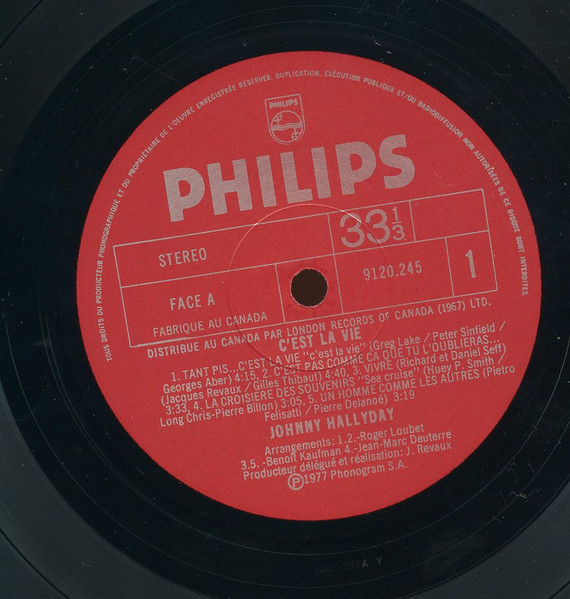 Johnny Hallyday - C'est La Vie | Philips (9120.245) - 3 Johnny Hallyday - C'est La Vie | Philips (9120.245) - 3