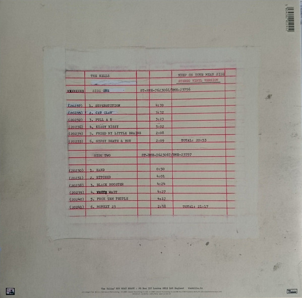 The Kills - Keep On Your Mean Side | Domino (WIGLP 124) - 3