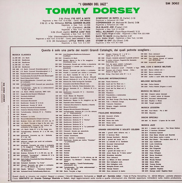 Tommy Dorsey - The Swingin' Sentimental Gentleman Tommy Dorsey | Joker (SM 3062) - 2 Tommy Dorsey - The Swingin' Sentimental Gentleman Tommy Dorsey | Joker (SM 3062) - 2