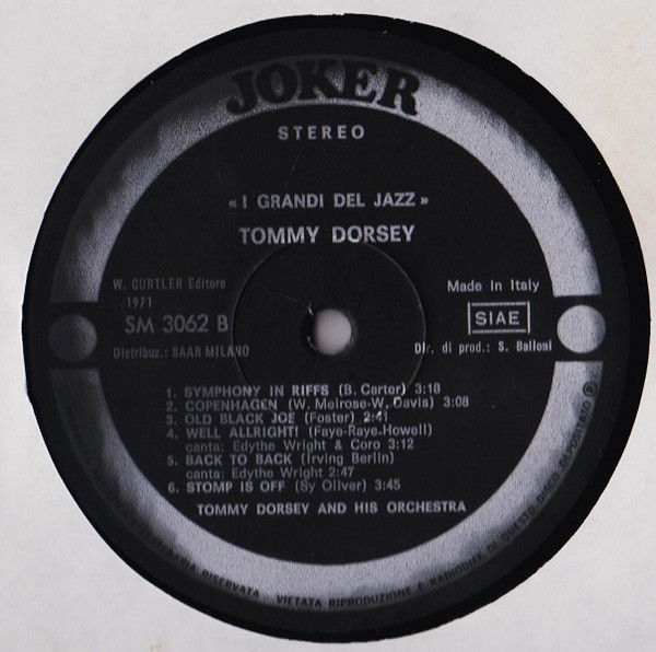 Tommy Dorsey - The Swingin' Sentimental Gentleman Tommy Dorsey | Joker (SM 3062) - 4 Tommy Dorsey - The Swingin' Sentimental Gentleman Tommy Dorsey | Joker (SM 3062) - 4