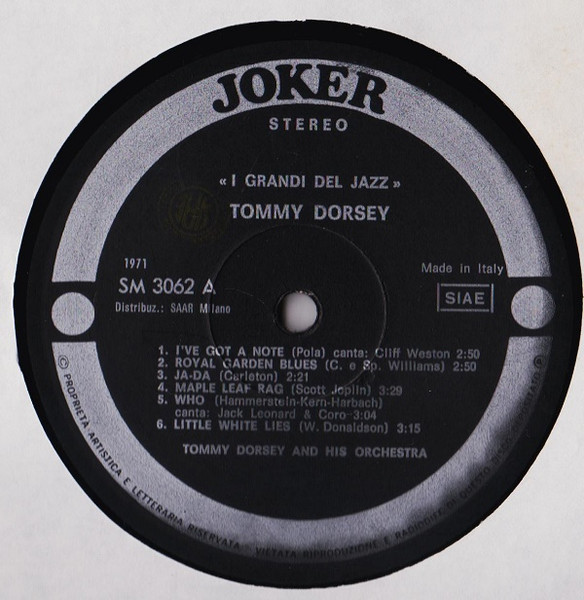 Tommy Dorsey - The Swingin' Sentimental Gentleman Tommy Dorsey | Joker (SM 3062) - 3 Tommy Dorsey - The Swingin' Sentimental Gentleman Tommy Dorsey | Joker (SM 3062) - 3