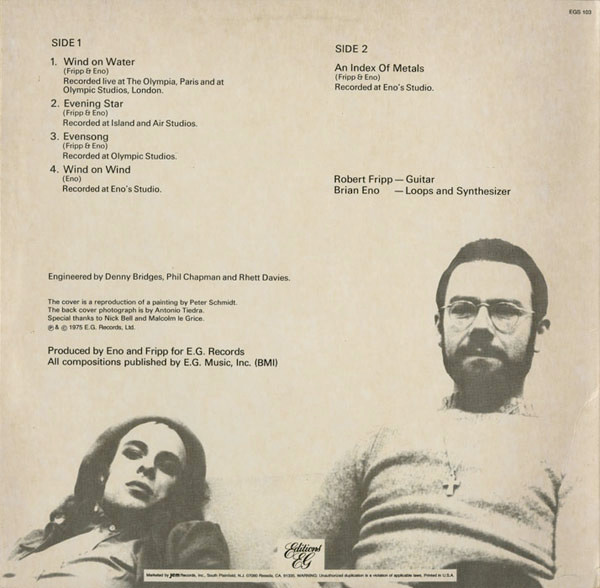 Fripp & Eno - Evening Star | Editions EG (EGS 103) - 2 Fripp & Eno - Evening Star | Editions EG (EGS 103) - 2