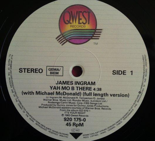 James Ingram - Yah Mo B There | Qwest Records (920 175-0) - 3