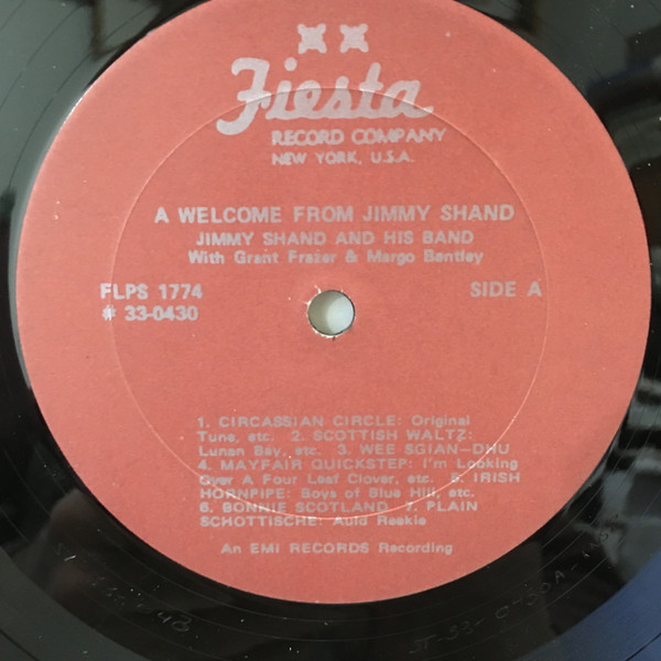 Jimmy Shand and his band , with Grant Frazer & Margo Bentley / Alex Shaw & Archie Duncan - A Welcome From Jimmy Shand | Fiesta (FLPS 1774) - 3
