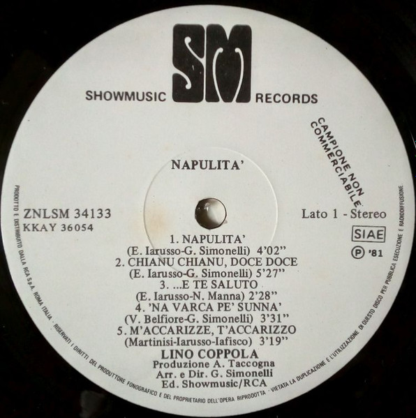 Lino Coppola - Napulità | Showmusic Records (ZNLSM 34133) - 2 Lino Coppola - Napulità | Showmusic Records (ZNLSM 34133) - 2