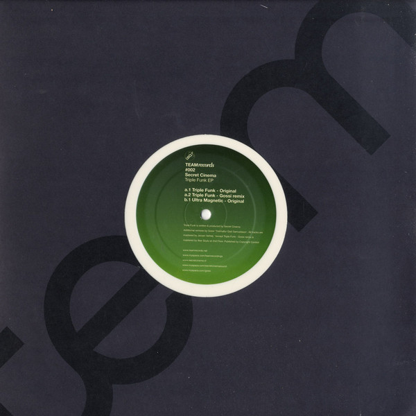 Secret Cinema - Triple Funk EP | Team Records (TEAM#002) - main