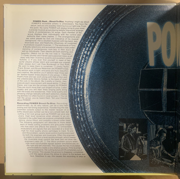 Power - Rock..."Direct-To-Disc" (Limited Numbered Edition) [Vinyl] | Direct-Disk Labs (DD 107) - 4