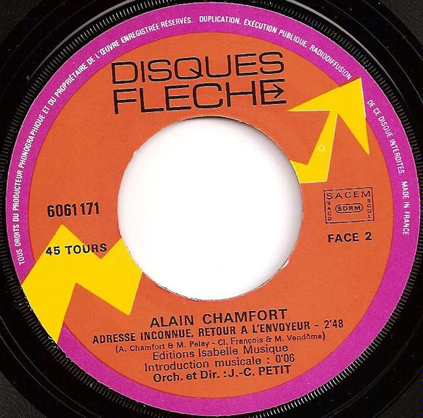Alain Chamfort - L'amour En France | Disques Flèche (6061 171) - 4