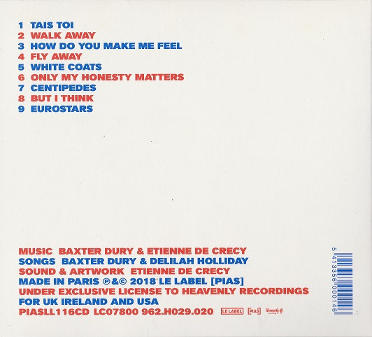 Baxter Dury, Etienne de Crécy & Delilah Holliday - Delilah Holliday Baxter Dury Etienne De Crecy | [PIAS] Le Label (PIASLL116CD) - 2