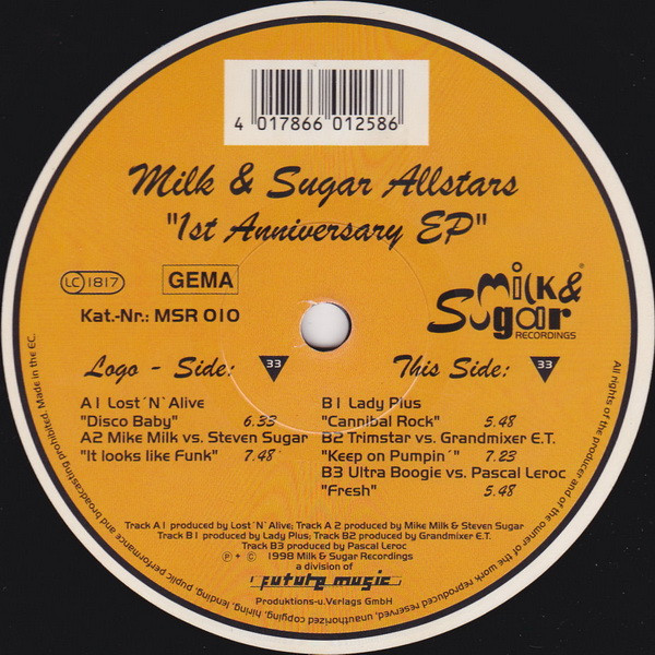Various - Milk & Sugar Allstars 1st Anniversary EP | Milk & Sugar Recordings (MSR 010) - 4 Various - Milk & Sugar Allstars 1st Anniversary EP | Milk & Sugar Recordings (MSR 010) - 4