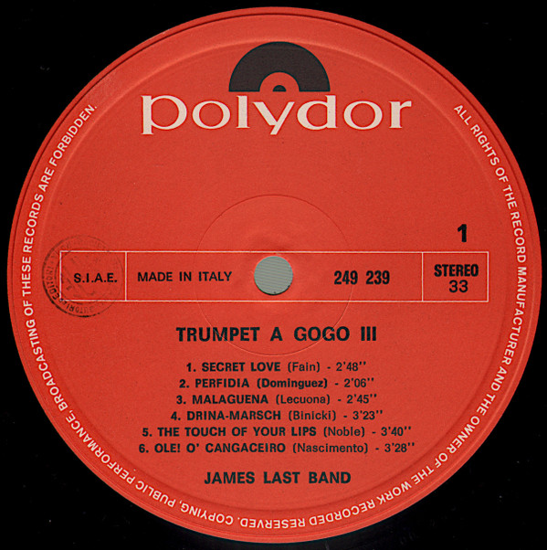 James Last - Trumpet À Gogo 3 | Polydor (249 239) - 3 James Last - Trumpet À Gogo 3 | Polydor (249 239) - 3