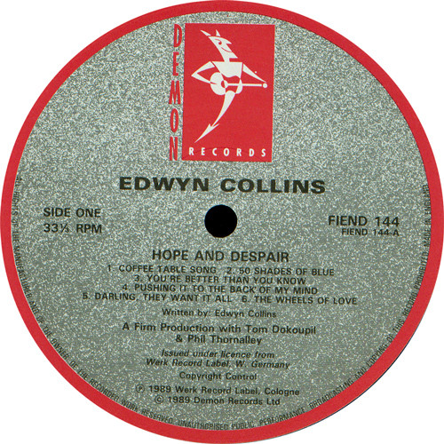 Edwyn Collins - Hope And Despair | Demon Records (FIEND 144) - 3 Edwyn Collins - Hope And Despair | Demon Records (FIEND 144) - 3