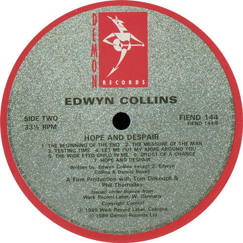 Edwyn Collins - Hope And Despair | Demon Records (FIEND 144) - 4 Edwyn Collins - Hope And Despair | Demon Records (FIEND 144) - 4