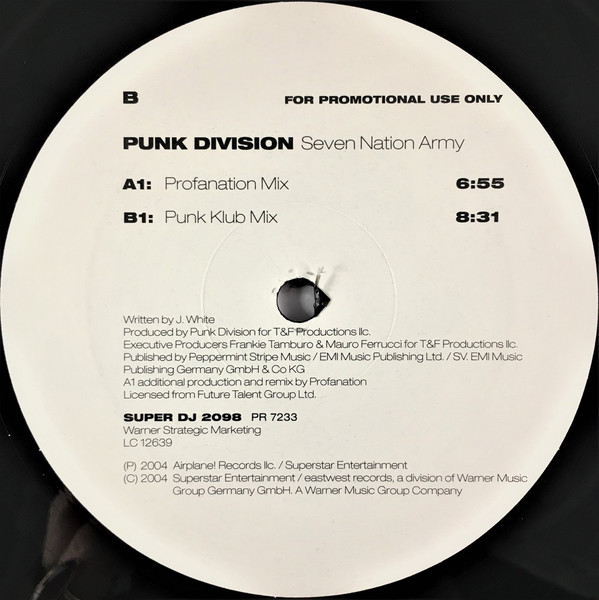 Punk Division - Seven Nation Army | Superstar Recordings (SUPER DJ 2098) - 3