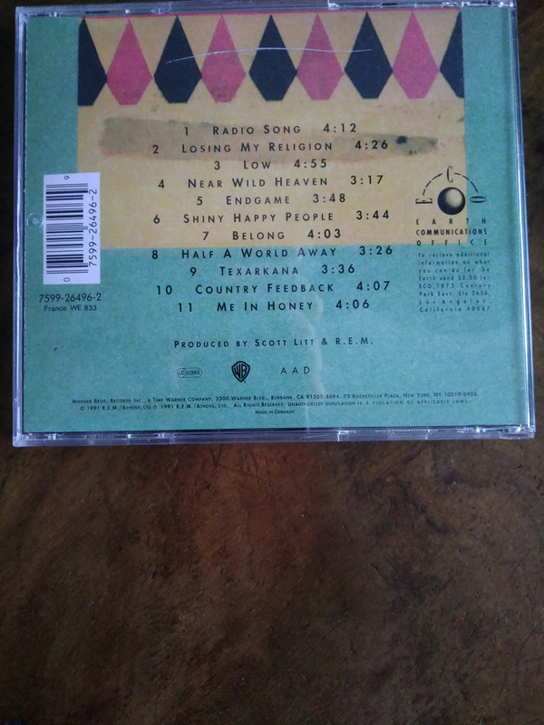 R.E.M. - Out Of Time | Warner Bros. Records (7599-26496-2) - 2 R.E.M. - Out Of Time | Warner Bros. Records (7599-26496-2) - 2