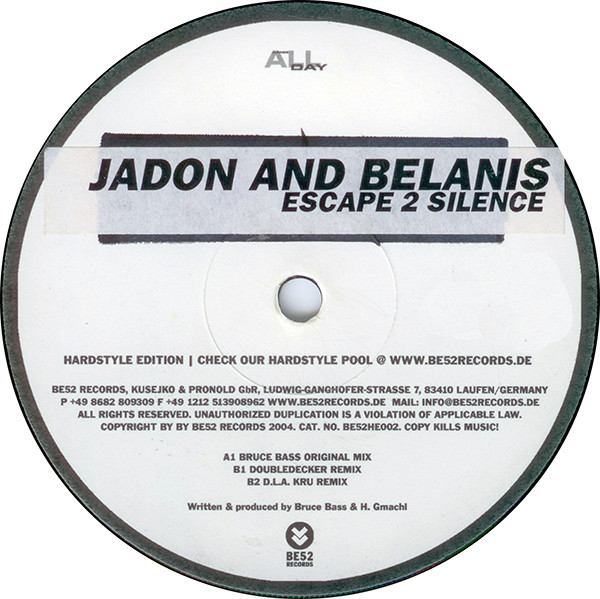 Jadon & Belanis - Escape 2 Silence | BE52 Records (BE52HE002) - main Jadon & Belanis - Escape 2 Silence | BE52 Records (BE52HE002) - main