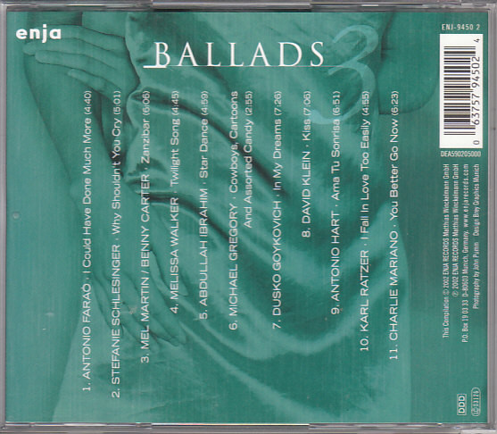 Various - Ballads 3 | Enja Records (ENJ-9450 2) - 2