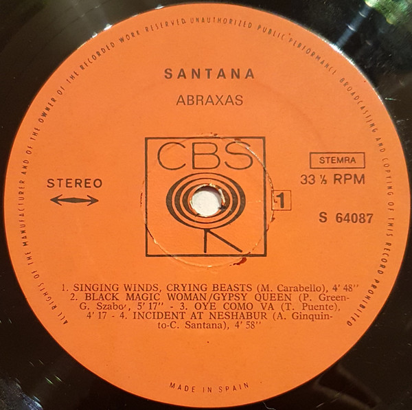 Santana - Abraxas | CBS (S 64087) - 4 Santana - Abraxas | CBS (S 64087) - 4