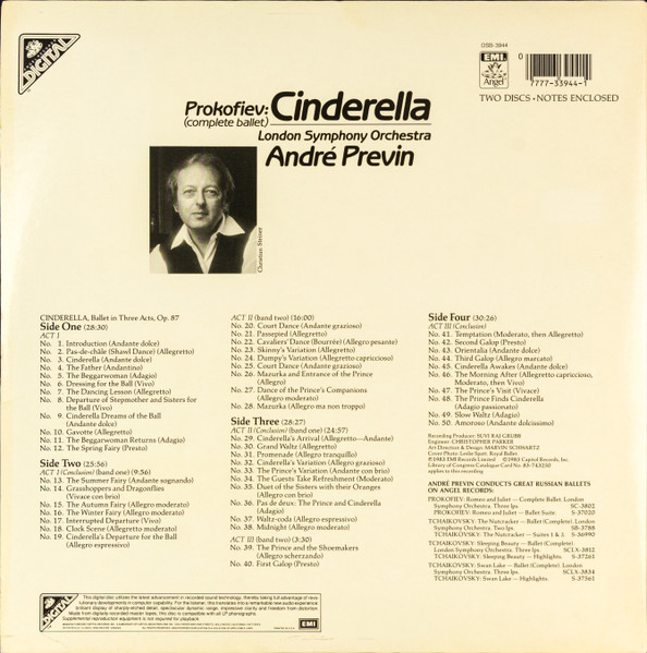 Sergei Prokofiev - André Previn , London Symphony Orchestra - Cinderella | Angel Records (DSB-3944) - 4 Sergei Prokofiev - André Previn , London Symphony Orchestra - Cinderella | Angel Records (DSB-3944) - 4
