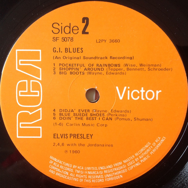 Elvis Presley - G.I. Blues | RCA Victor (SF 5078) - 4 Elvis Presley - G.I. Blues | RCA Victor (SF 5078) - 4