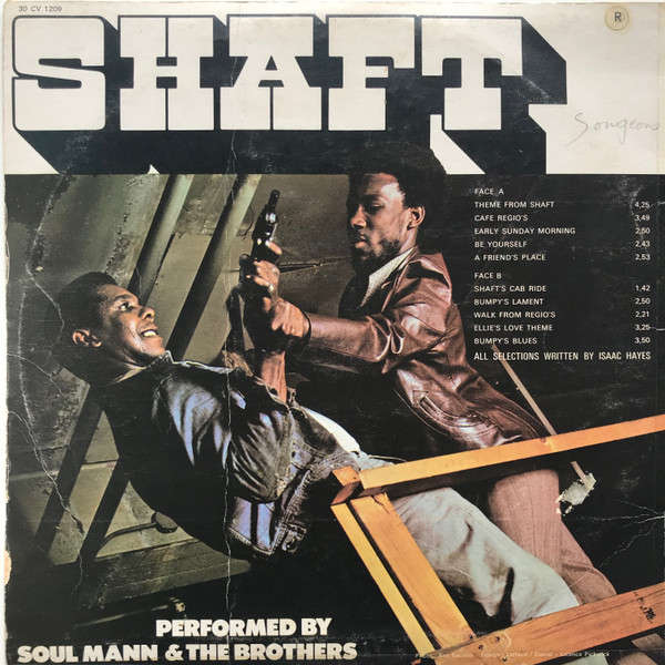 Soul Mann & The Brothers - Shaft Musique du film Les Nuits Rouges De Harlem [Vinyl] | Musidisc (30 CV 1209) - 2