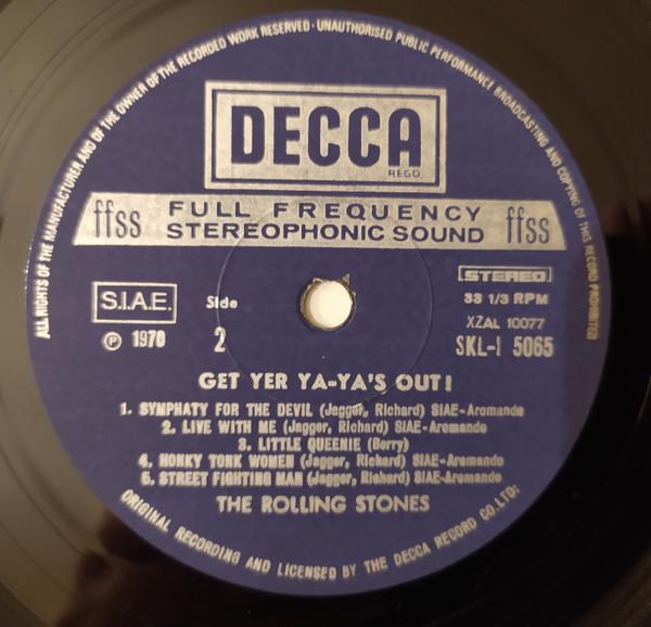 The Rolling Stones - Get Yer Ya-Ya's Out! - The Rolling Stones In Concert | Decca (SKLI 5065) - 4 The Rolling Stones - Get Yer Ya-Ya's Out! - The Rolling Stones In Concert | Decca (SKLI 5065) - 4