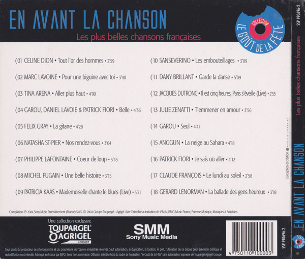 Various - En Avant La Chanson - Les Plus Belles Chansons Françaises | Groupe Toupargel Agrigel (SSP 990696-2) - 3