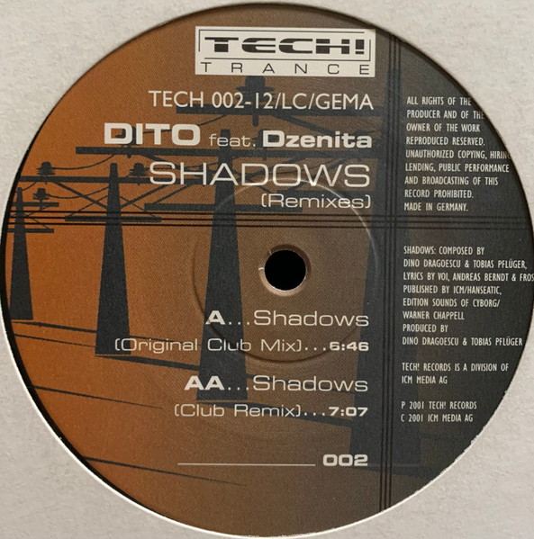Dito Feat. Dzenita - Shadows (Remixes) | Tech! Trance (TECH 002-12) - 2