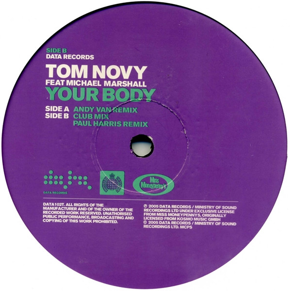 Tom Novy Feat Michael Marshall - Your Body | Data Records (DATA 102T) - 4