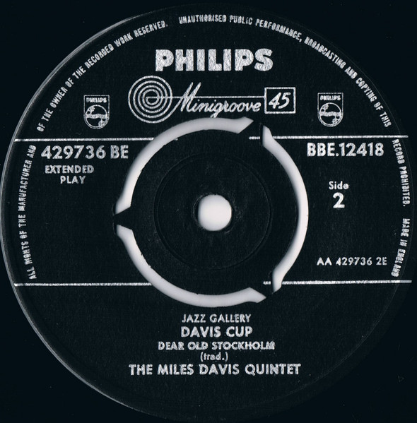 The Miles Davis Quintet - Davis' Cup | Philips (429 736 BE) - 4