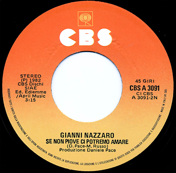Gianni Nazzaro - Mi Sono Innamorato Di Mia Moglie | CBS (CBS A 3091) - 4 Gianni Nazzaro - Mi Sono Innamorato Di Mia Moglie | CBS (CBS A 3091) - 4
