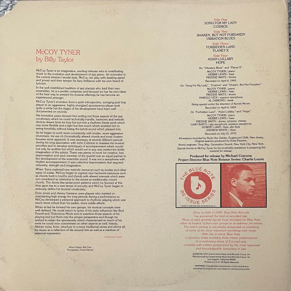 McCoy Tyner - Cosmos | Blue Note (BN-LA460-H2) - 2 McCoy Tyner - Cosmos | Blue Note (BN-LA460-H2) - 2
