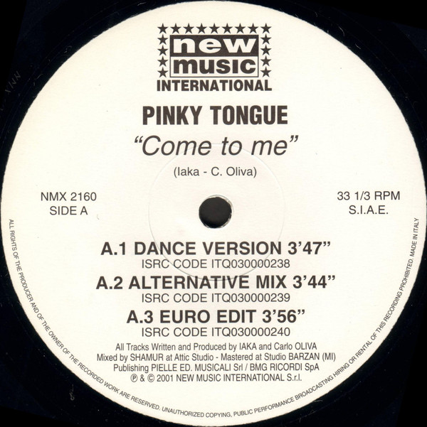 Pinky Tongue - Come To Me | New Music International (NMX 2160) - 2 Pinky Tongue - Come To Me | New Music International (NMX 2160) - 2