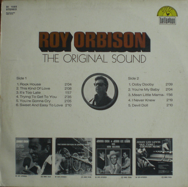 Roy Orbison - The Original Sound | Bellaphon (BI 1585) - 2 Roy Orbison - The Original Sound | Bellaphon (BI 1585) - 2