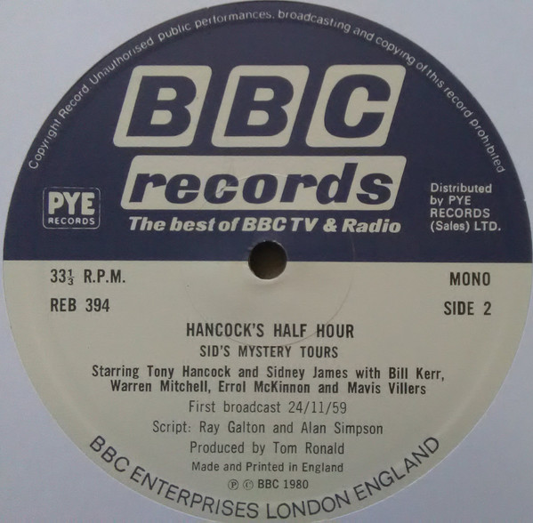 Hancock's Half Hour - Sid's Mystery Tours / The Poetry Society | BBC Records (REB 394) - 4